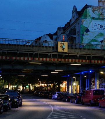 Hamburg, Sternschanze, po osvetlení
