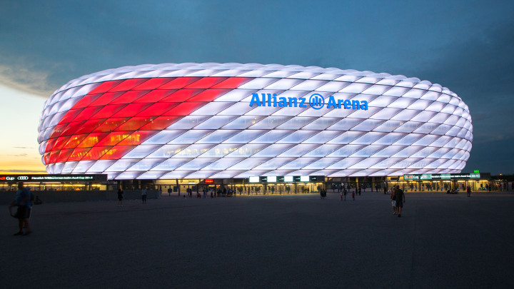 Philips LED Sonderbeleuchtung Allianz Arena zum Audi Cup – osvetlenie športoviska